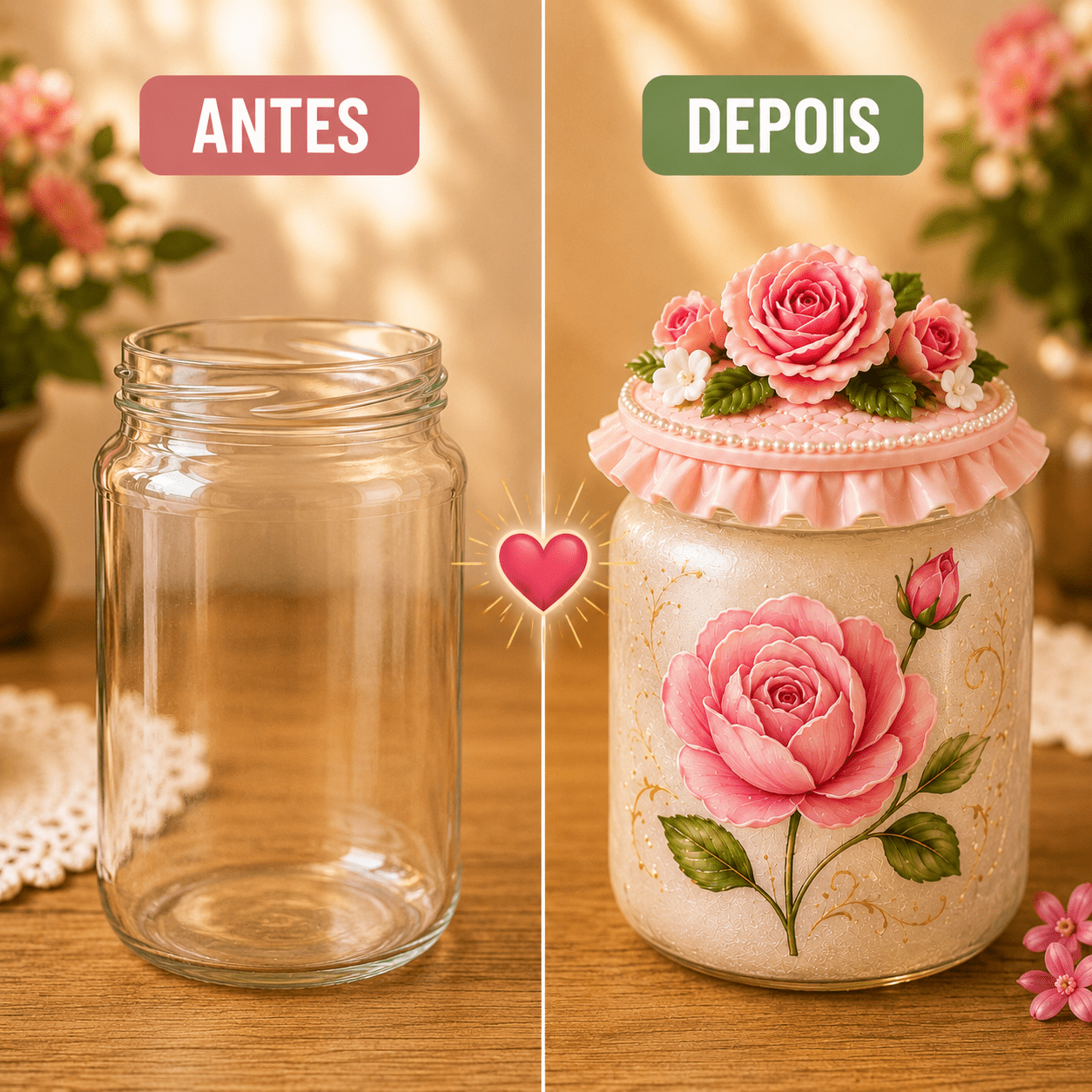 Antes e depois: vidro do lixo virando peça de luxo