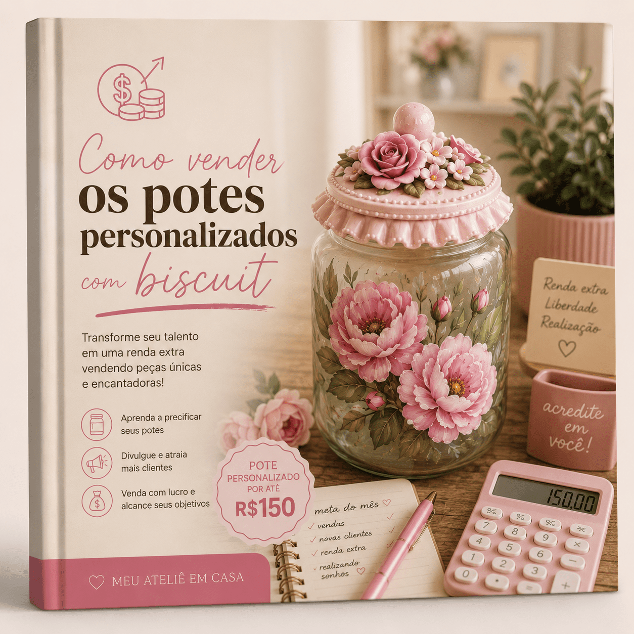 Como vender potes personalizados com biscuit