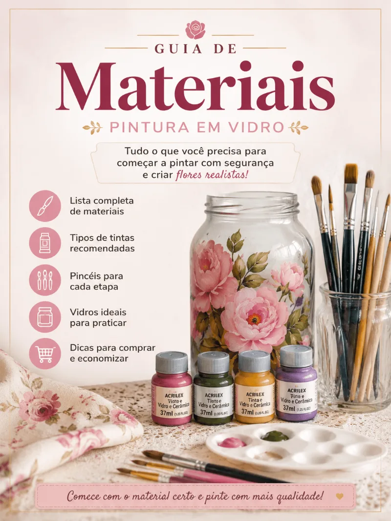 Guia de Materiais para Pintura em Vidro