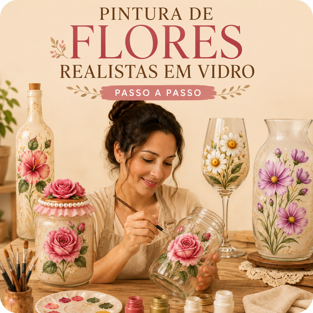 Complete course with painted pieces